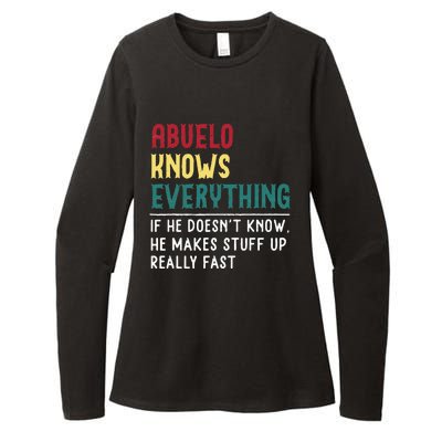 Abuelo Know Everything Fathers Day For Funny Abuelo Womens CVC Long Sleeve Shirt