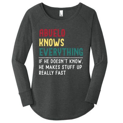 Abuelo Know Everything Fathers Day For Funny Abuelo Women's Perfect Tri Tunic Long Sleeve Shirt