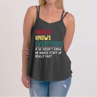 Abuelo Know Everything Fathers Day For Funny Abuelo Women's Strappy Tank