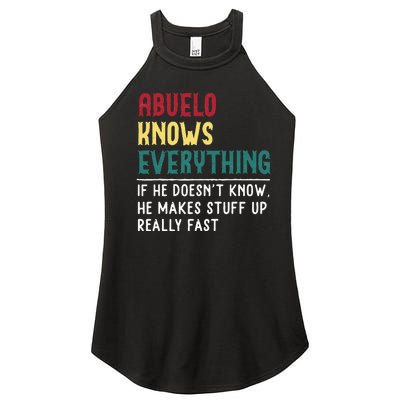 Abuelo Know Everything Fathers Day For Funny Abuelo Women's Perfect Tri Rocker Tank