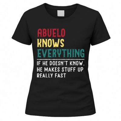 Abuelo Know Everything Fathers Day For Funny Abuelo Women's T-Shirt