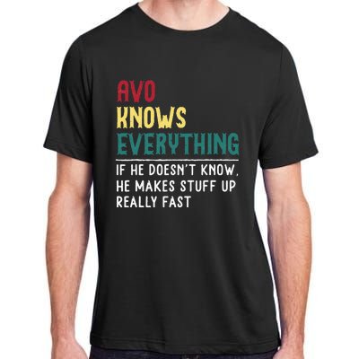 Avo Know Everything Fathers Day For Funny Grandpa Avo Adult ChromaSoft Performance T-Shirt