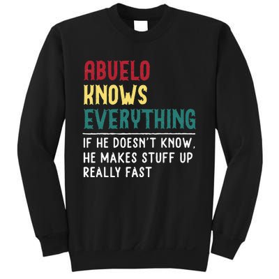 Abuelo Know Everything Fathers Day For Funny Abuelo Sweatshirt