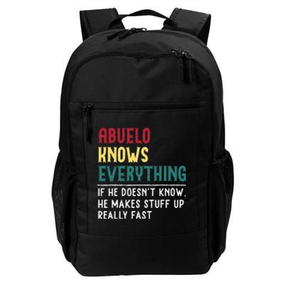 Abuelo Know Everything Fathers Day For Funny Abuelo Daily Commute Backpack