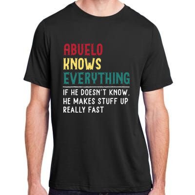 Abuelo Know Everything Fathers Day For Funny Abuelo Adult ChromaSoft Performance T-Shirt