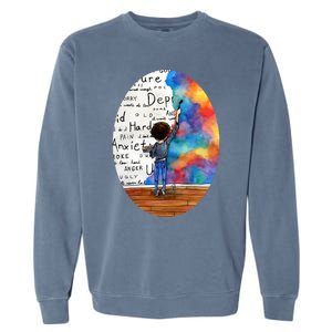 Always Keep Fighting Watercolor Painting (2015) Revamp Garment-Dyed Sweatshirt