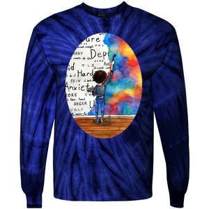 Always Keep Fighting Watercolor Painting (2015) Revamp Tie-Dye Long Sleeve Shirt