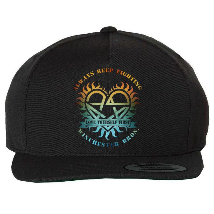 Always Keep Fighting Winchester Bros Love Yourself Wool Snapback Cap