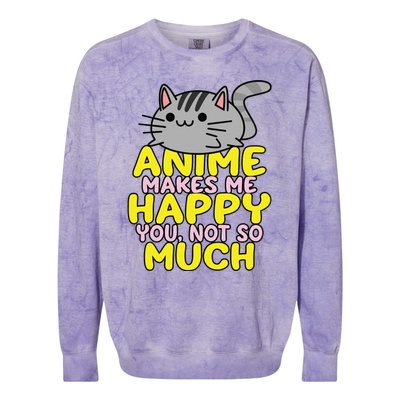 Anime Kawaii Funny Manga Otaku Weeb Senpai Gift Colorblast Crewneck Sweatshirt