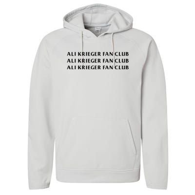 ali krieger fan club Performance Fleece Hoodie