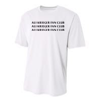 ali krieger fan club Performance Sprint T-Shirt