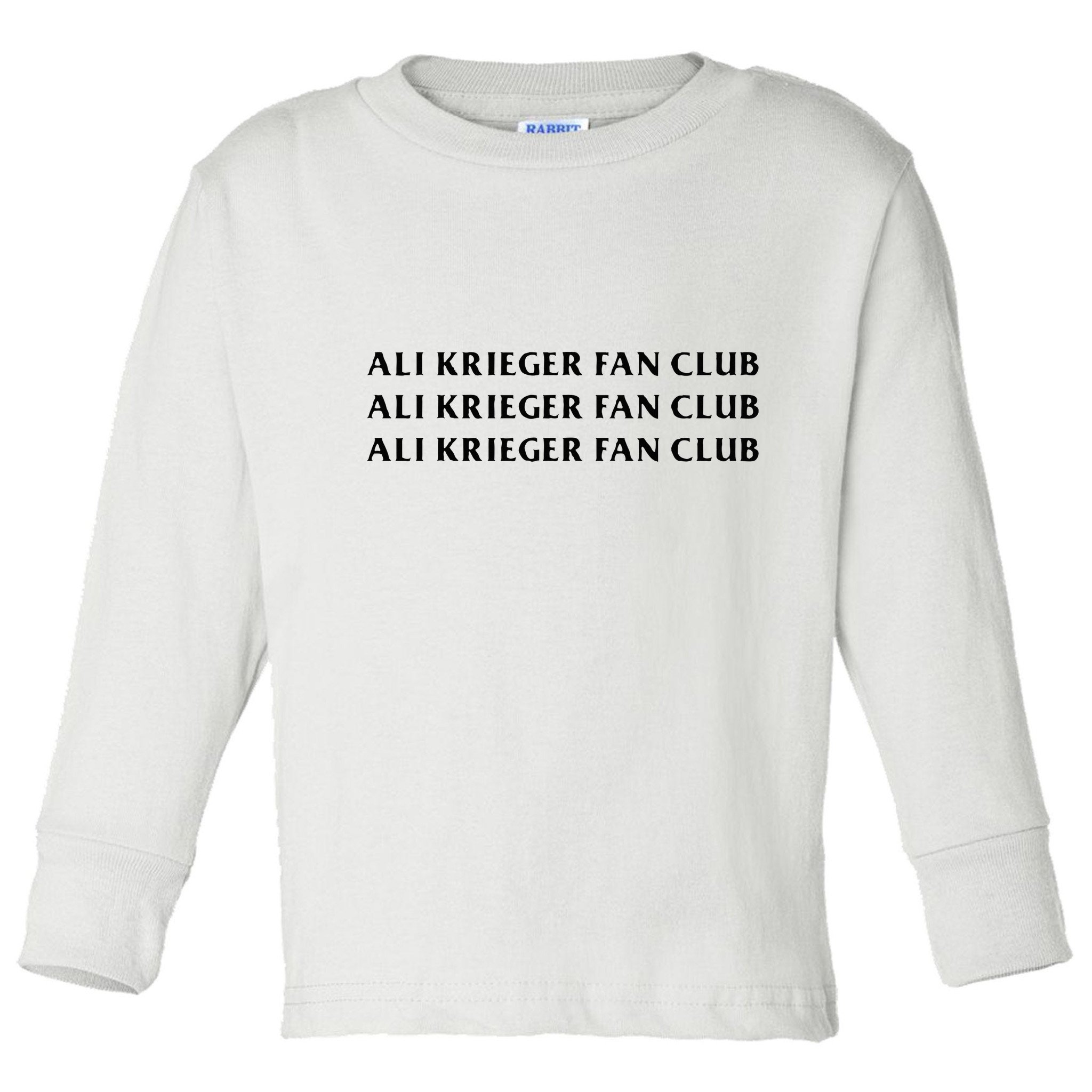 ali krieger fan club Toddler Long Sleeve Shirt