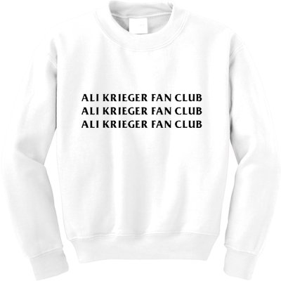 ali krieger fan club Kids Sweatshirt