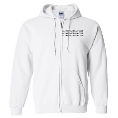 ali krieger fan club Full Zip Hoodie