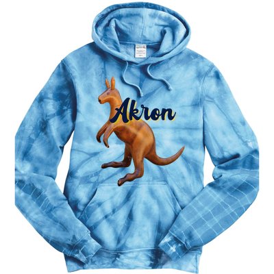 Akron Kangaroo Fun Retro Zips Tie Dye Hoodie