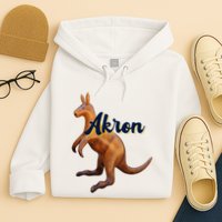 Akron Kangaroo Fun Retro Zips Hoodie