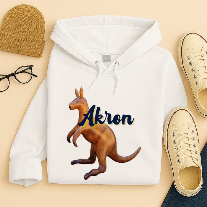 Akron Kangaroo Fun Retro Zips Hoodie