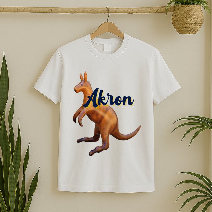Akron Kangaroo Fun Retro Zips T-Shirt