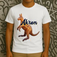 Akron Kangaroo Fun Retro Zips T-Shirt
