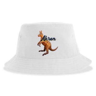 Akron Kangaroo Fun Retro Zips Sustainable Bucket Hat
