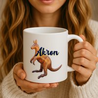 Akron Kangaroo Fun Retro Zips Mug