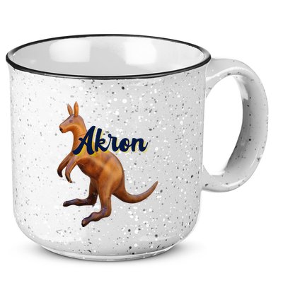 Akron Kangaroo Fun Retro Zips 15oz Campfire Ceramic Mug