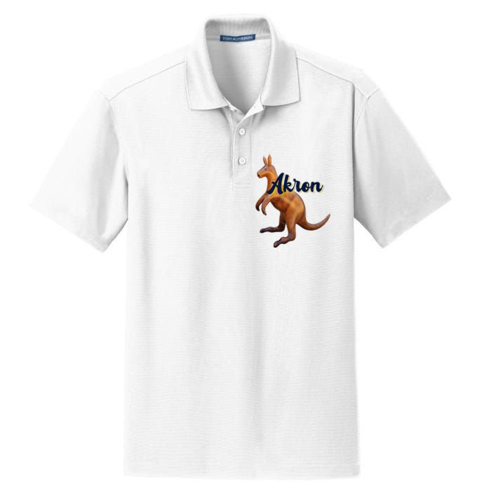 Akron Kangaroo Fun Retro Zips Dry Zone Grid Polo