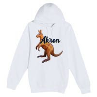 Akron Kangaroo Fun Retro Zips Premium Pullover Hoodie