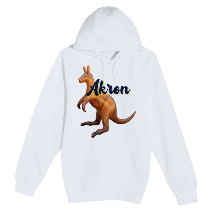 Akron Kangaroo Fun Retro Zips Premium Pullover Hoodie