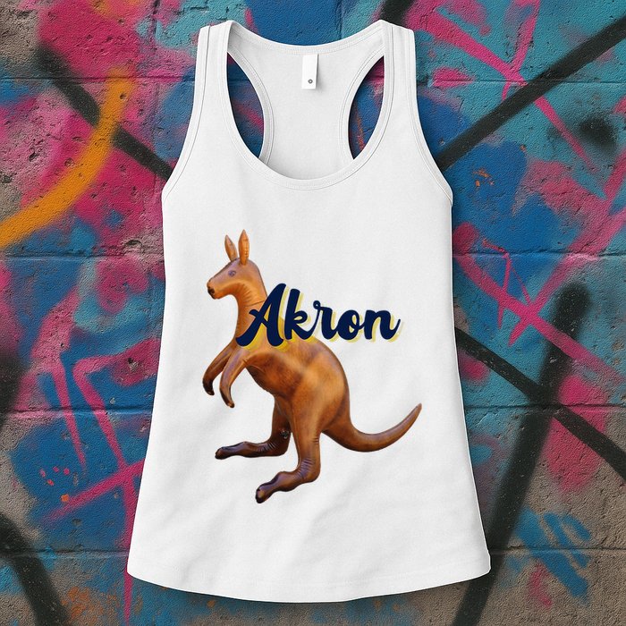 Akron Kangaroo Fun Retro Zips Womens Tank Top
