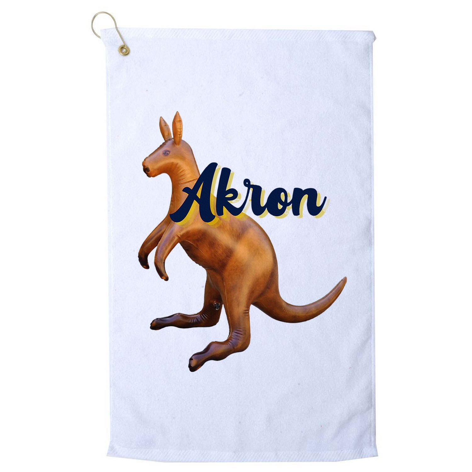 Akron Kangaroo Fun Retro Zips Golf Towel