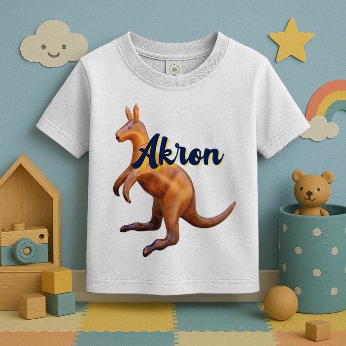 Akron Kangaroo Fun Retro Zips Toddler T-Shirt