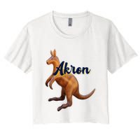 Akron Kangaroo Fun Retro Zips Crop Top