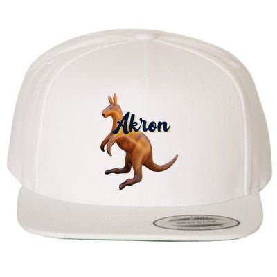 Akron Kangaroo Fun Retro Zips Wool Snapback Cap