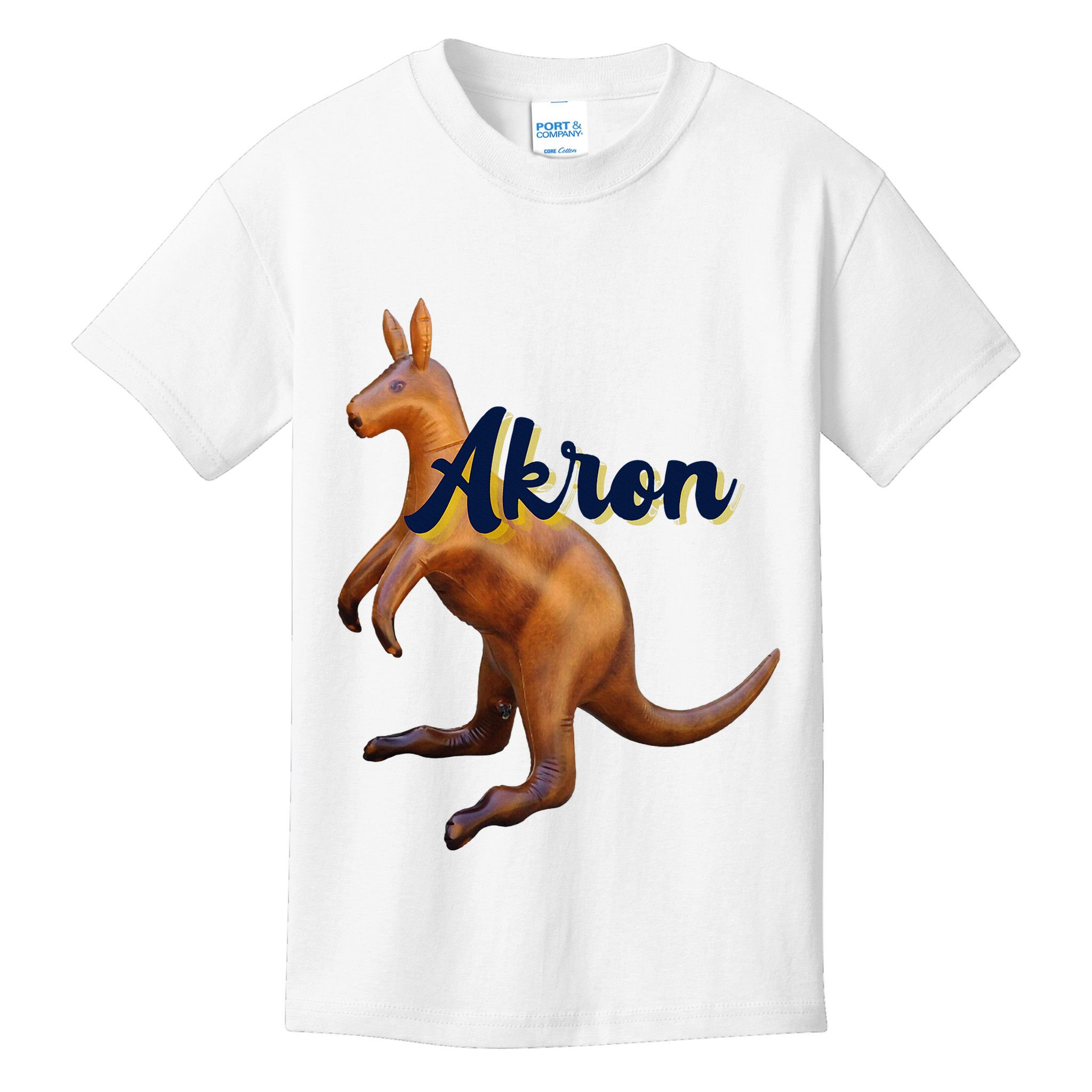 Akron Kangaroo Fun Retro Zips Kids T-Shirt