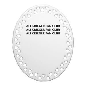 Ali Krieger Fan Club Ceramic Oval Ornament