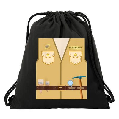 Adult Kids Halloween Paleontologist Dinosaur Hunter Costume Drawstring Bag