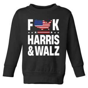 Anti Kamala Harris And Tim Walz 2024 Presidential Election Toddler Sweatshirt