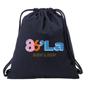 Anti Kamala Harris Fun Cool Zillennial Style 86 La Drawstring Bag