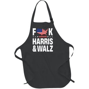 Anti Kamala Harris And Tim Walz 2024 Presidential Election Full-Length Apron With Pockets