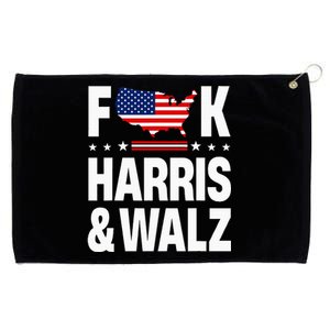 Anti Kamala Harris And Tim Walz 2024 Presidential Election Grommeted Golf Towel