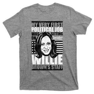 AntiBiden Kamala Harris First Job Willie Brown Female VP T-Shirt