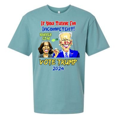 Anti Kamala Harris 2024 Border Czar Incompetent Vote Trump Sueded Cloud Jersey T-Shirt