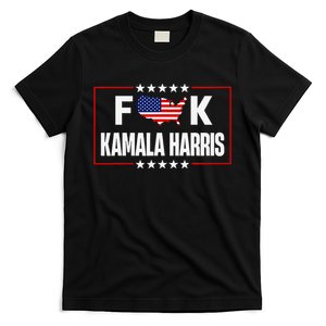 Anti Kamala Harris 2024 American Flag Usa Trump 2024 Funny T-Shirt