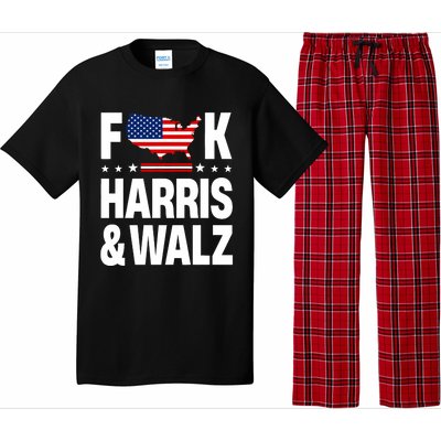 Anti Kamala Harris And Tim Walz 2024 Presidential Election Pajama Set