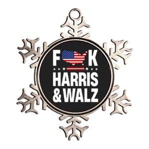 Anti Kamala Harris And Tim Walz 2024 Presidential Election Metallic Star Ornament