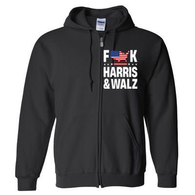 Anti Kamala Harris And Tim Walz 2024 Presidential Election Full Zip Hoodie