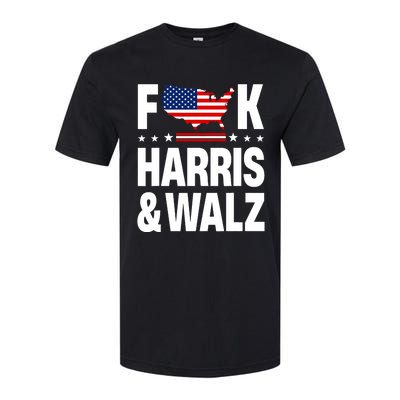 Anti Kamala Harris And Tim Walz 2024 Presidential Election Softstyle® CVC T-Shirt