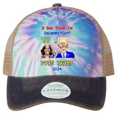 Anti Kamala Harris 2024 Border Czar Incompetent Vote Trump Legacy Tie Dye Trucker Hat