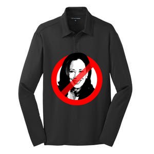 Anti Kamala Harris Cancel Kamala Harris Silk Touch Performance Long Sleeve Polo